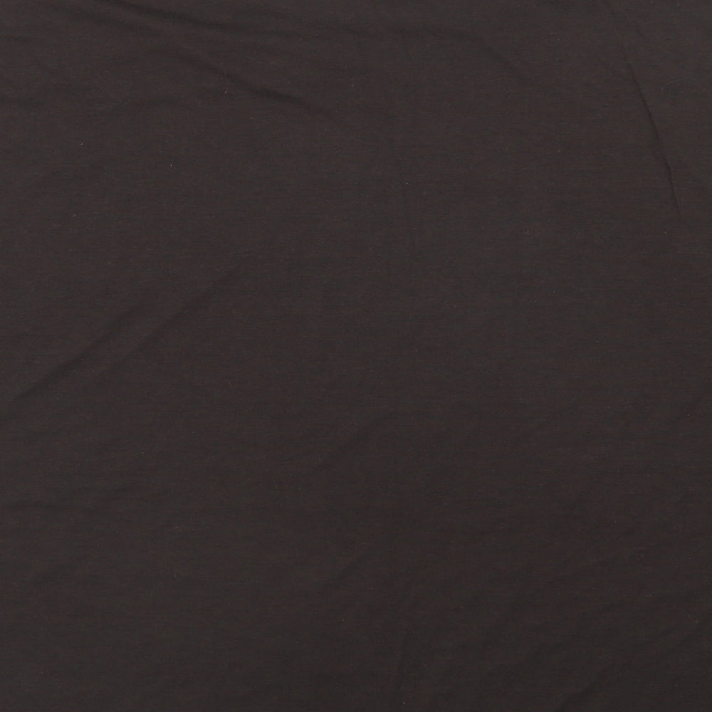 SheIn Womens Brown  Polyester Basic T-Shirt Size XL Crew Neck - Michigan