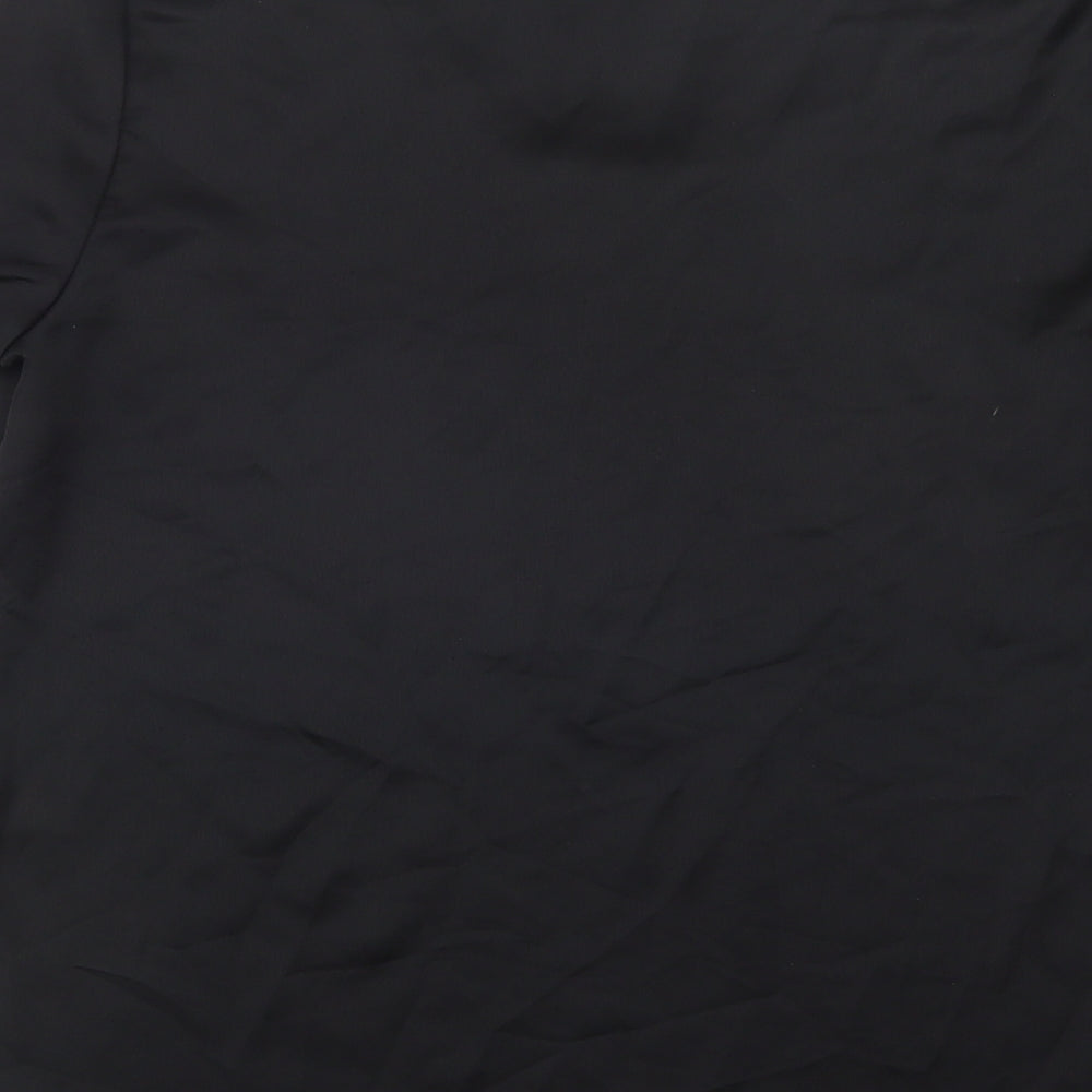 Lipsy Womens Black  Polyester Basic Blouse Size 14 V-Neck