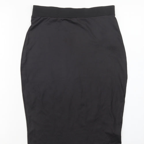 Preworn Womens Black  Polyester Straight & Pencil Skirt Size M
