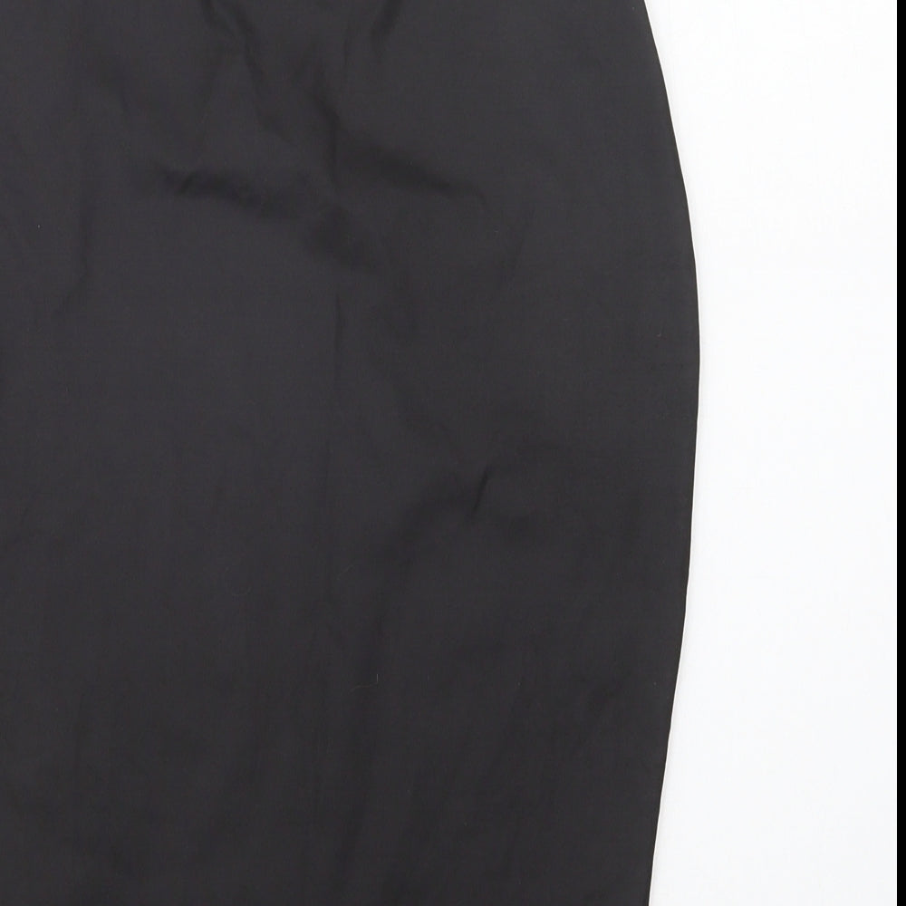 Preworn Womens Black  Polyester Straight & Pencil Skirt Size M