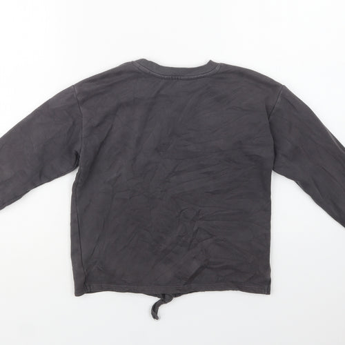 George Girls Grey  Cotton Pullover Sweatshirt Size 8-9 Years   - Rainbow