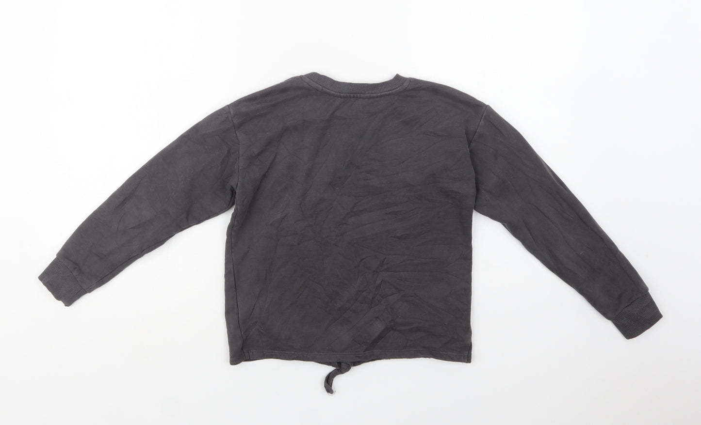 George Girls Grey  Cotton Pullover Sweatshirt Size 8-9 Years   - Rainbow