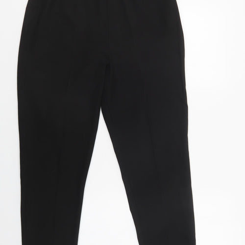 Preworn Womens Black  Polyester Dress Pants Trousers Size 14 L27 in Regular Zip
