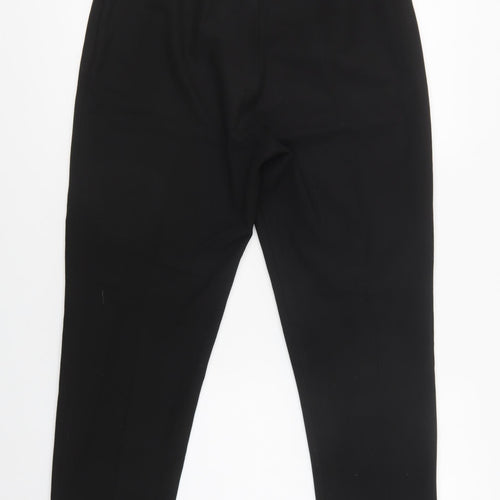 Preworn Womens Black  Polyester Dress Pants Trousers Size 14 L27 in Regular Zip