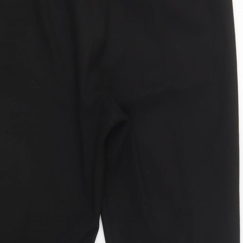 Preworn Womens Black  Polyester Dress Pants Trousers Size 14 L27 in Regular Zip