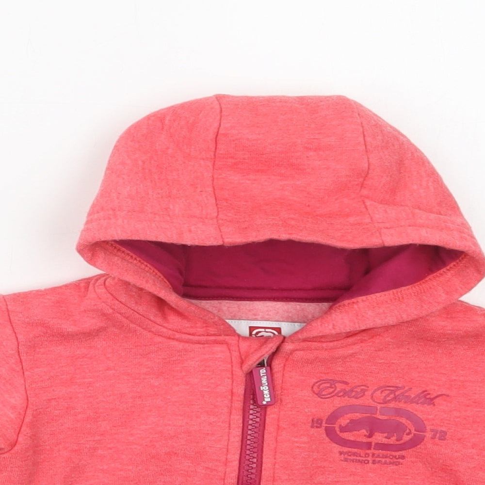 Ecko Unltd. Baby Pink  Polyester Full Zip Jumper Size 3-6 Months  Zip