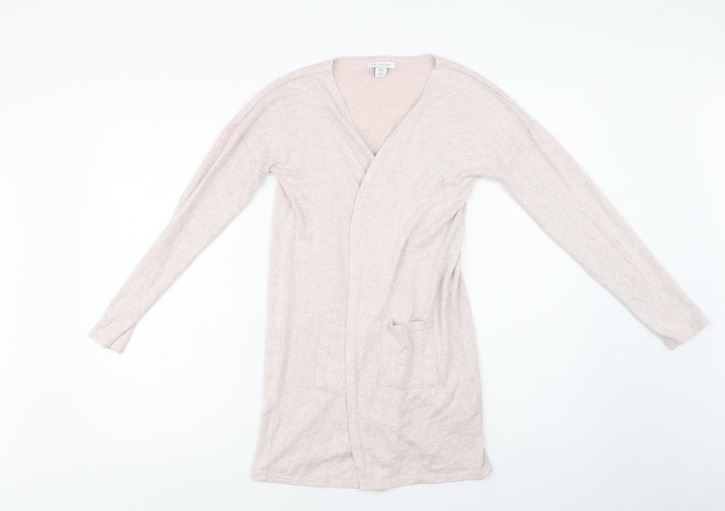 Primark Girls Pink V-Neck  Viscose Cardigan Jumper Size 11-12 Years