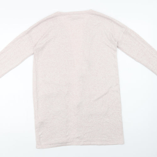 Primark Girls Pink V-Neck  Viscose Cardigan Jumper Size 11-12 Years