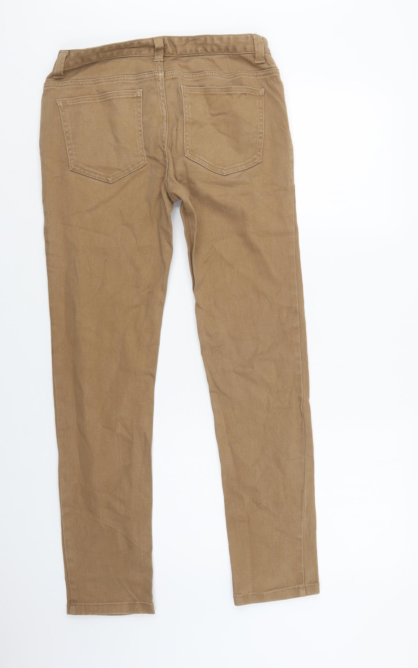 Primark Mens Brown  Cotton Skinny Jeans Size 30 L30 in Regular Button