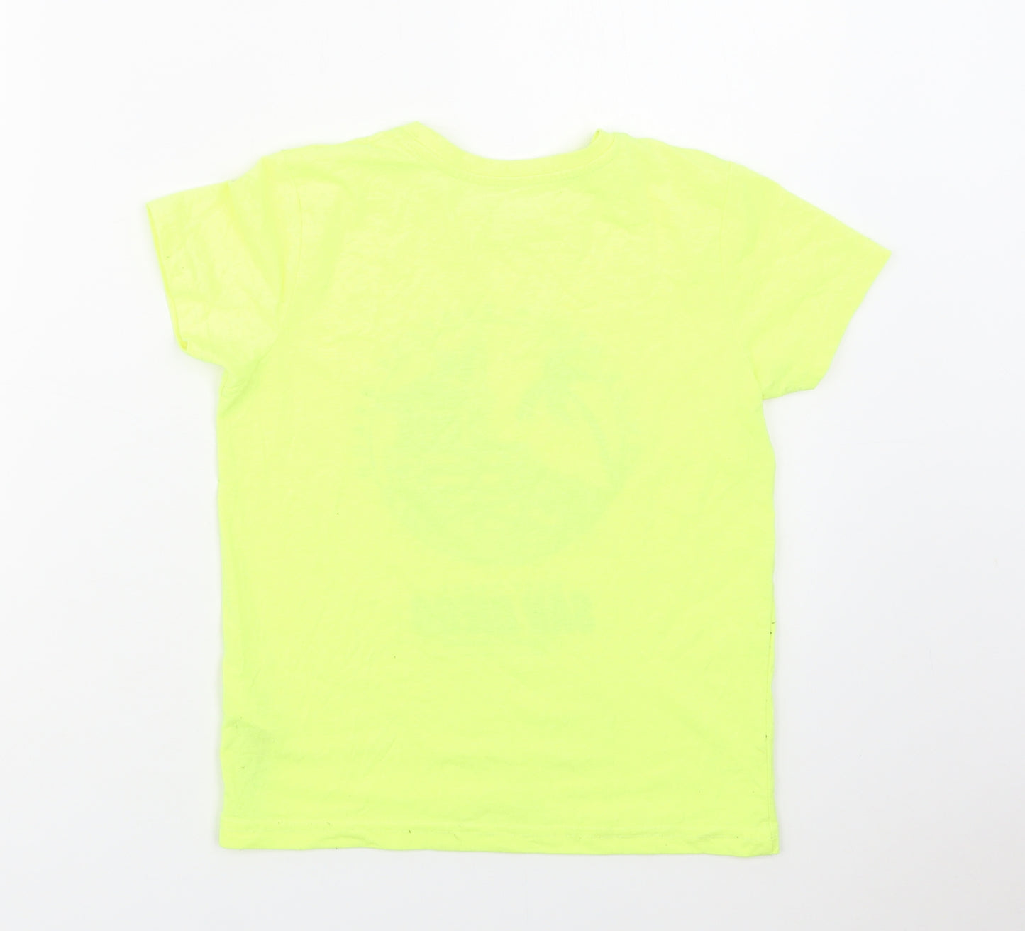 Primark Girls Green  Polyester Basic T-Shirt Size 7-8 Years Crew Neck