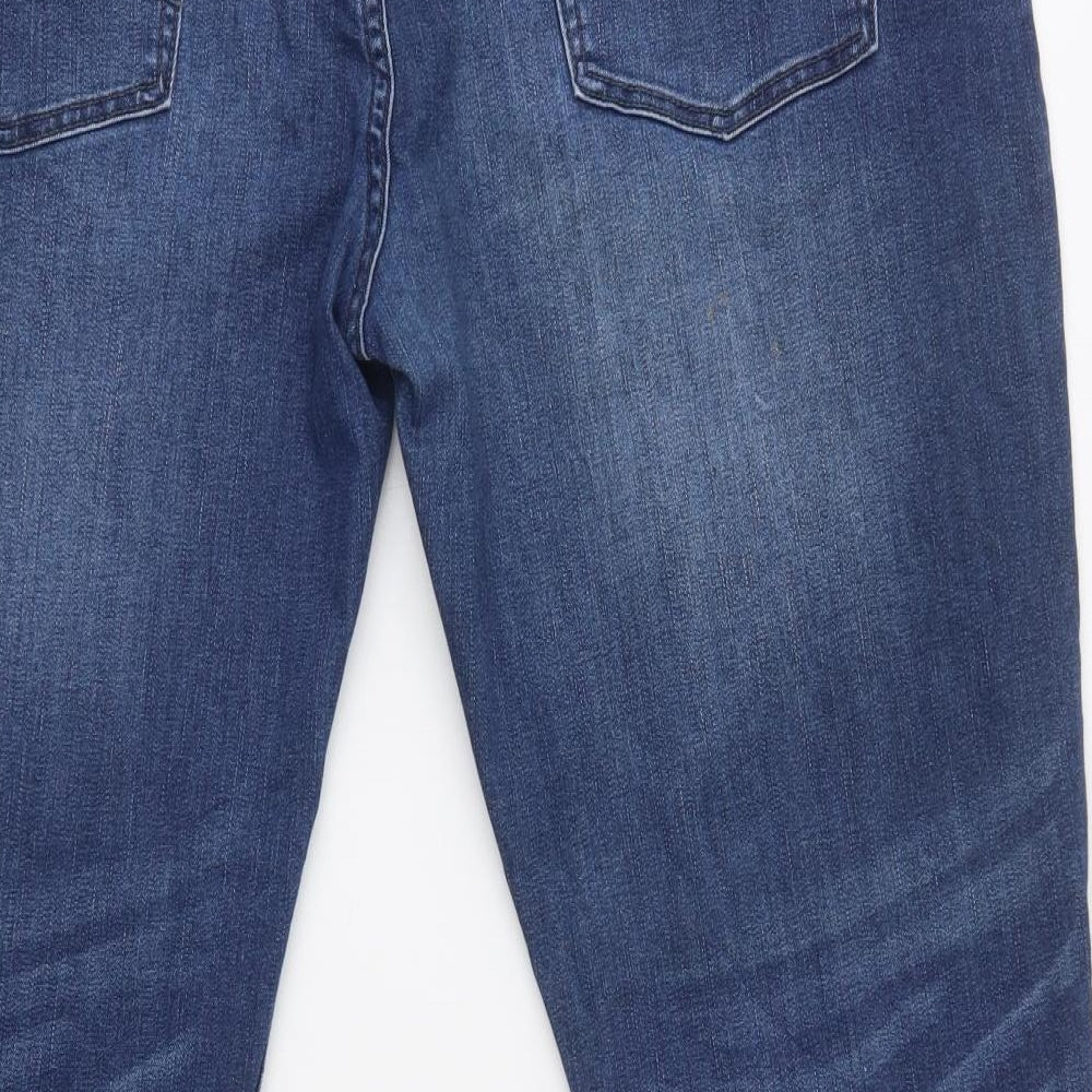 Penguin Mens Blue  Cotton Straight Jeans Size 44 L29 in Regular Button