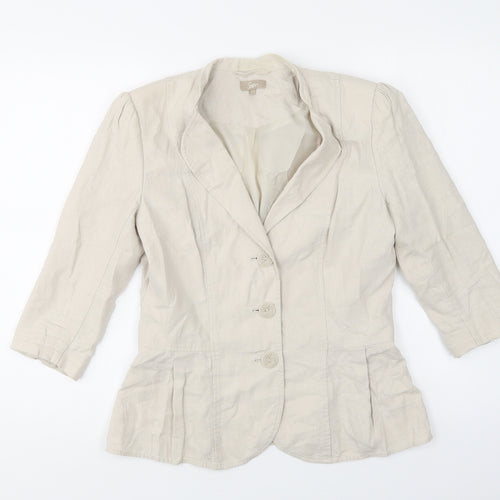 Matalan Womens Beige   Jacket Blazer   Button