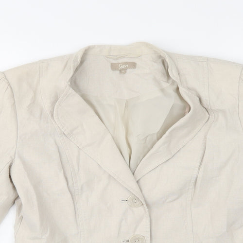 Matalan Womens Beige   Jacket Blazer   Button