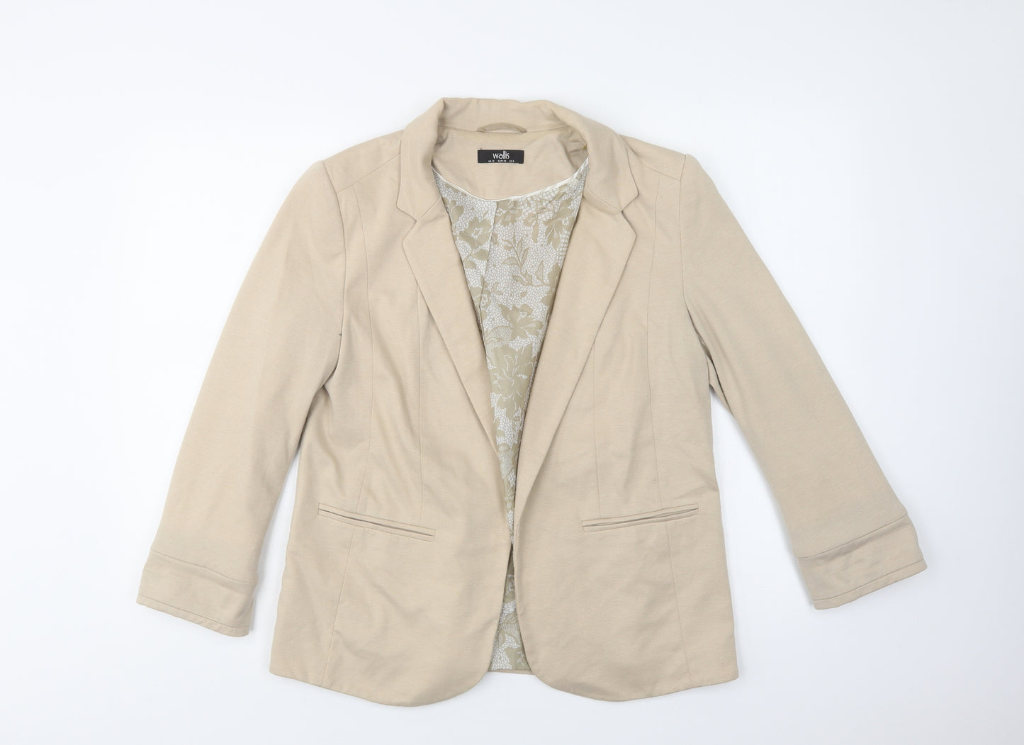 Wallis Womens Beige   Jacket Blazer Size 10