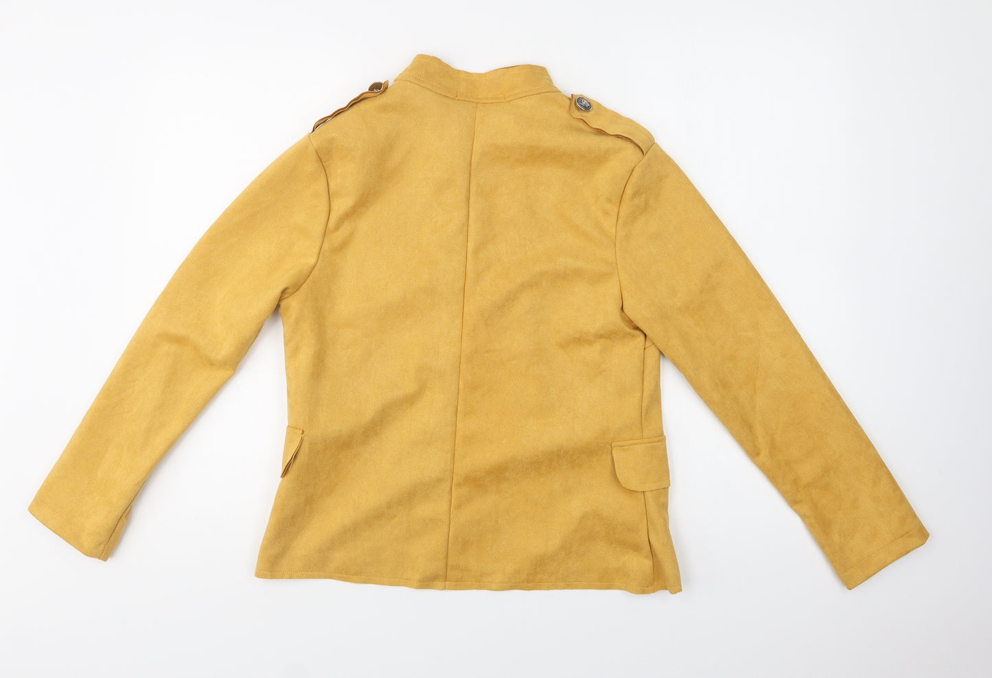 Miss Look Womens Yellow   Military Jacket Jacket Size S