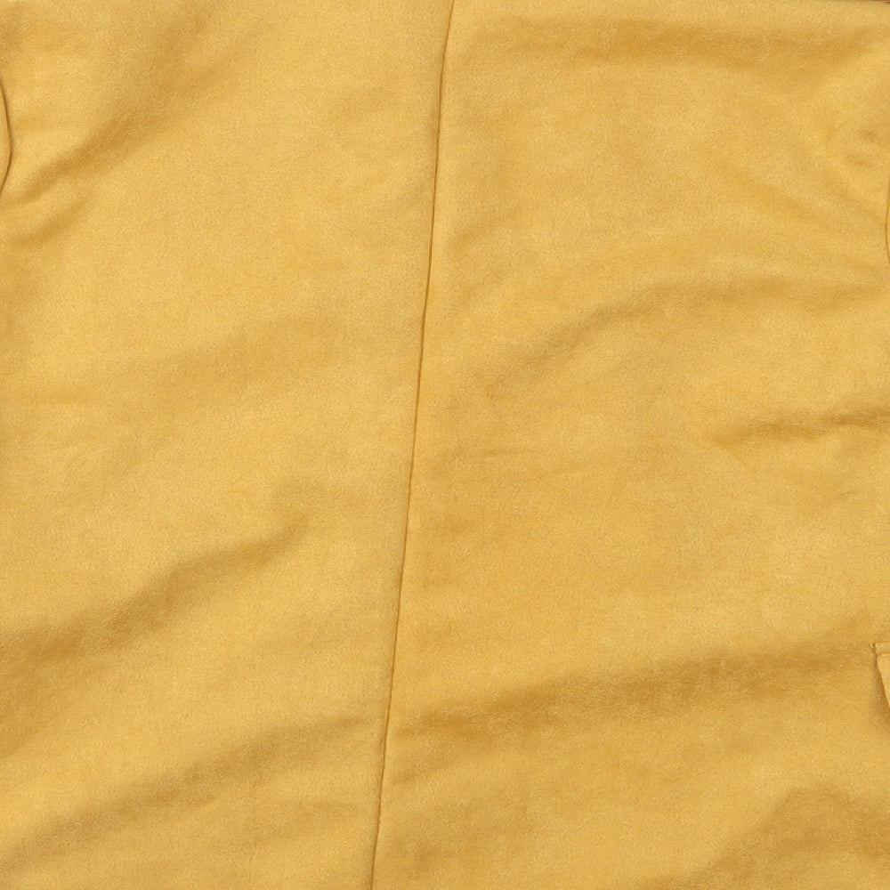 Miss Look Womens Yellow   Military Jacket Jacket Size S