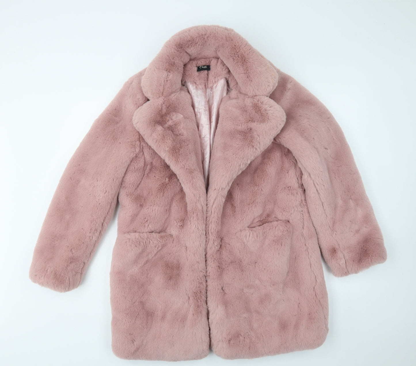 k.zell Womens Pink   Overcoat Coat Size S  Snap - Faux Fur