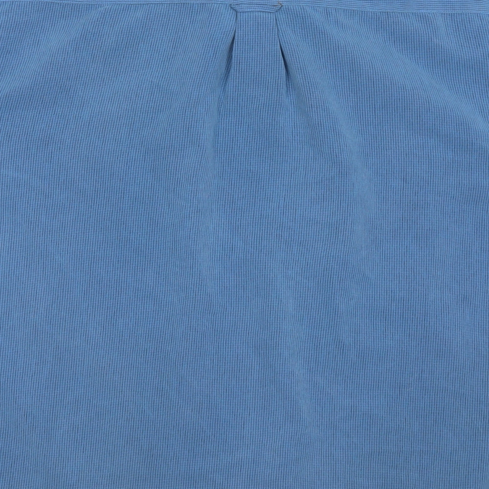 Chapter & Verse Mens Blue Camouflage Polyester  Button-Up Size 2XL Collared Button