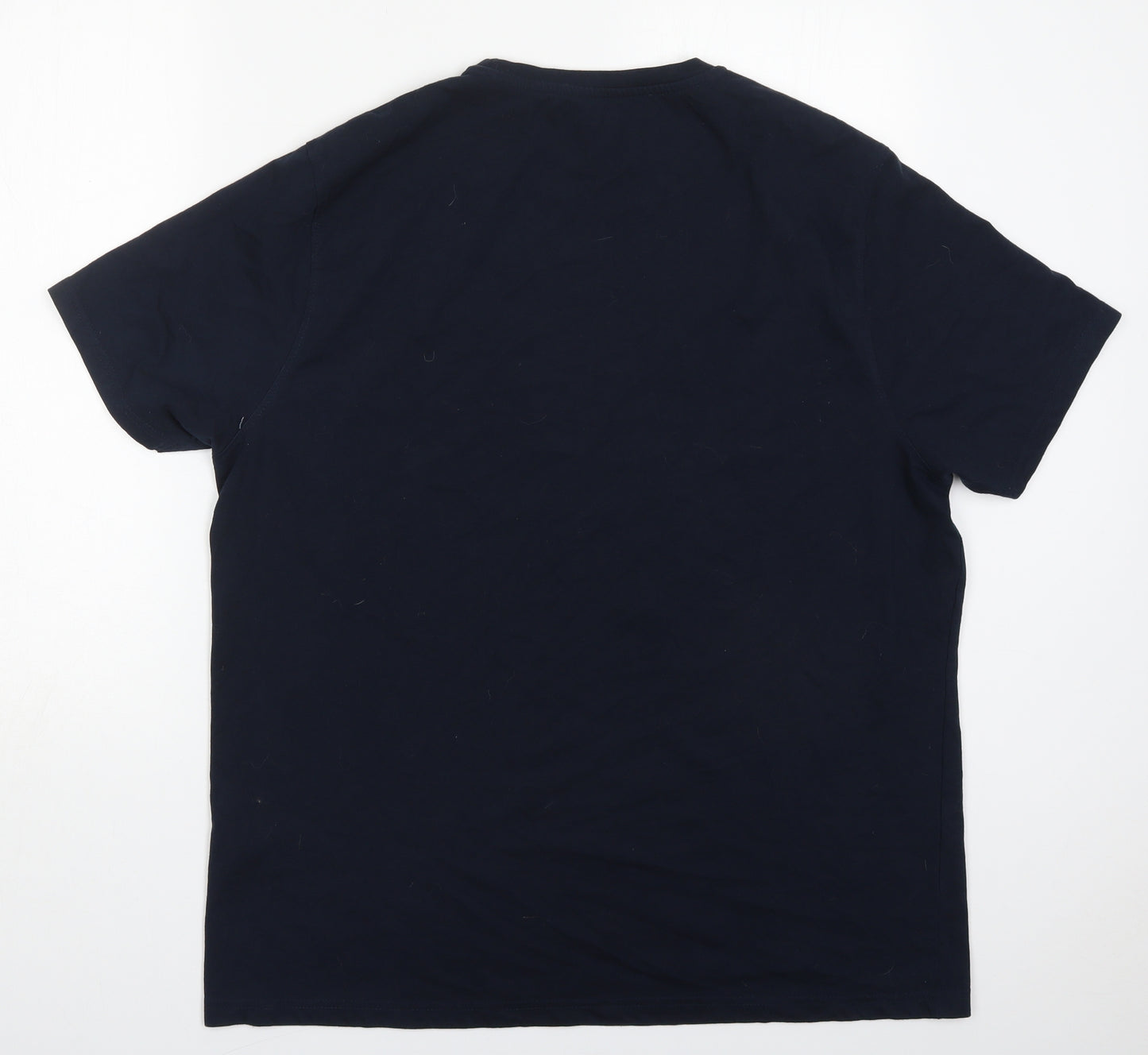 Mountain Warehouse Mens Blue  Cotton  T-Shirt Size 2XL Crew Neck  - Not All Who Wander Are Lost