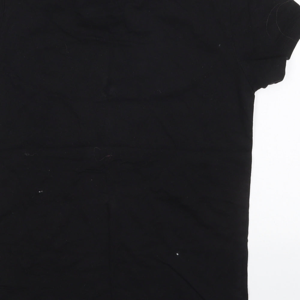 Blue Zoo Boys Black  Cotton Basic T-Shirt Size 12-13 Years Crew Neck Pullover - Attitude