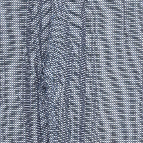 El Ganso Womens Blue Geometric Cotton Trousers  Size 20 L30 in Regular Button