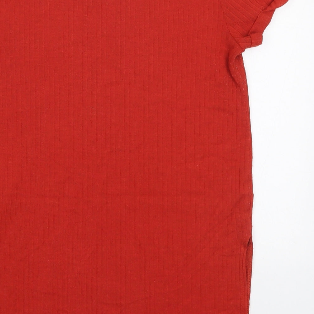 Atmosphere Womens Red  Polyester Basic T-Shirt Size 6 Round Neck