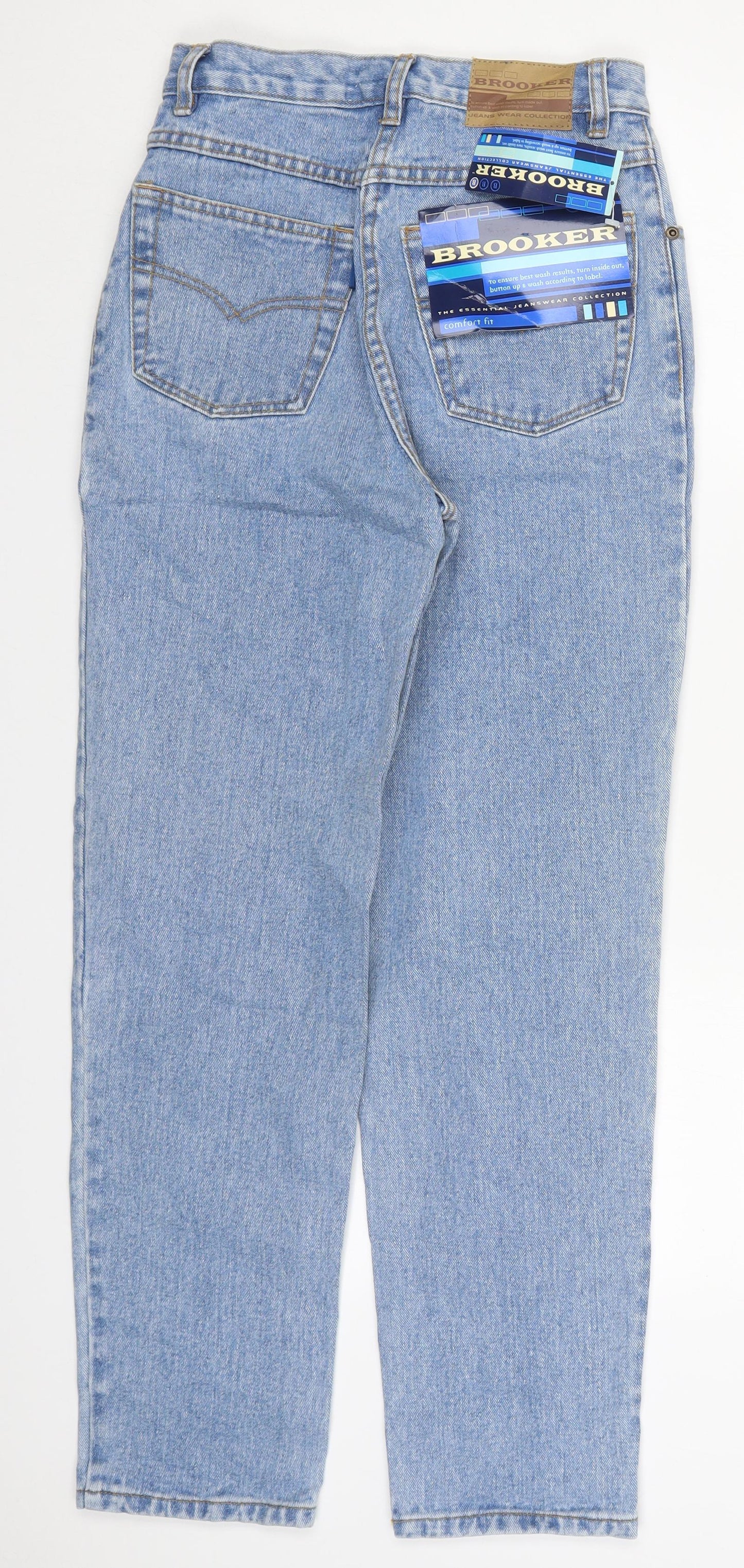 Brooker Womens Blue  Cotton Straight Jeans Size 10 L29 in Regular Button