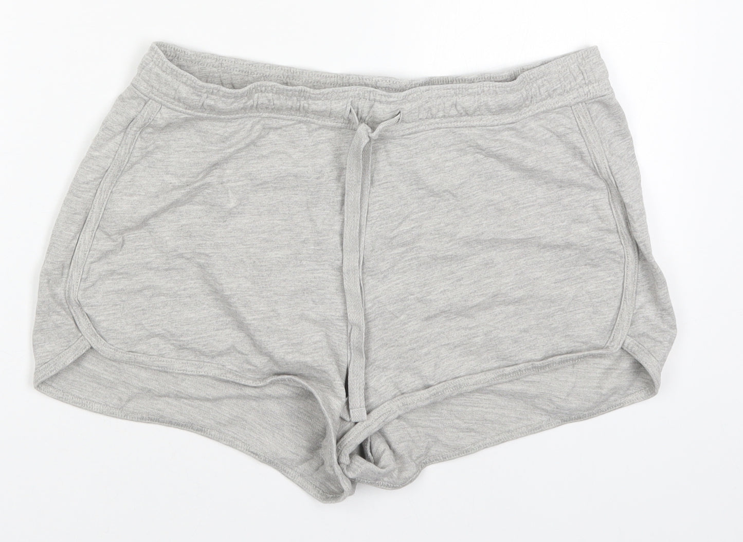 Matalan Womens Grey  Cotton Sweat Shorts Size 12  Regular Drawstring