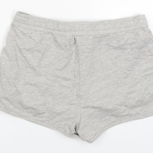 Matalan Womens Grey  Cotton Sweat Shorts Size 12  Regular Drawstring