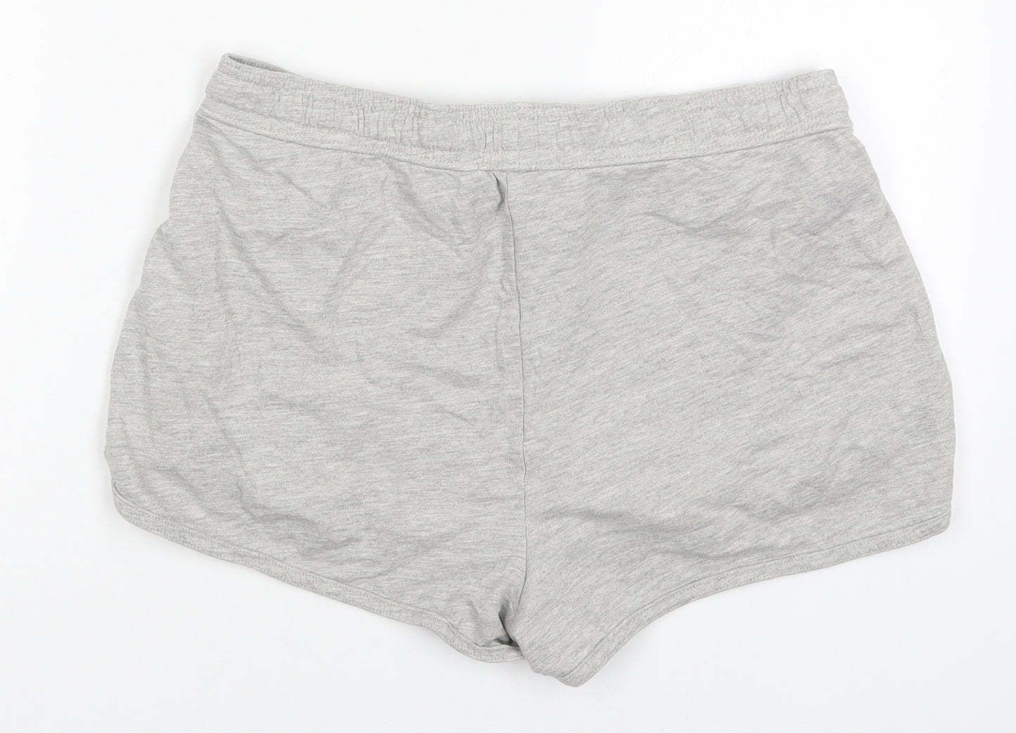 Matalan Womens Grey  Cotton Sweat Shorts Size 12  Regular Drawstring