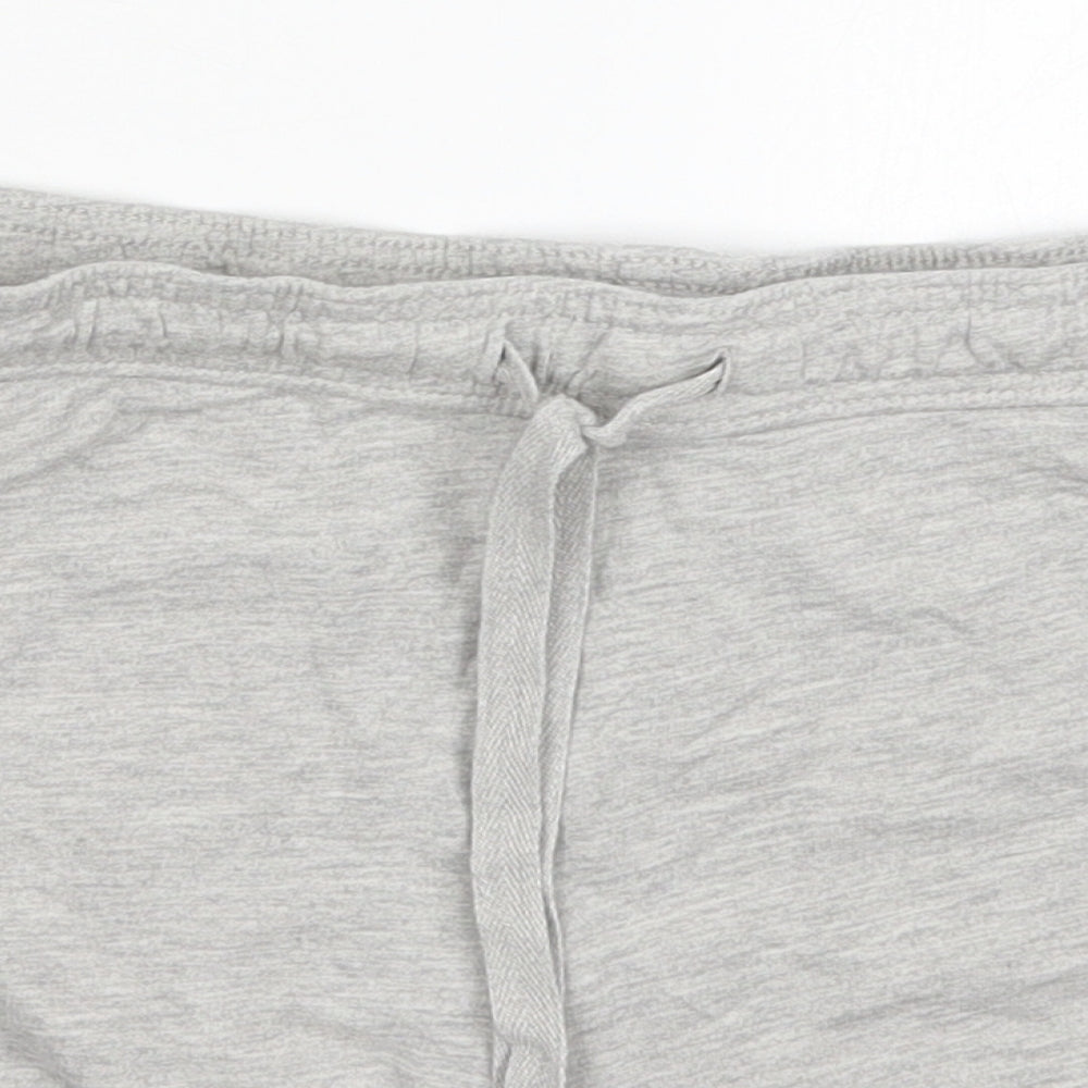 Matalan Womens Grey  Cotton Sweat Shorts Size 12  Regular Drawstring