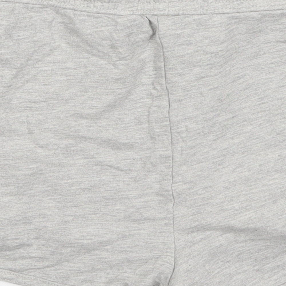 Matalan Womens Grey  Cotton Sweat Shorts Size 12  Regular Drawstring