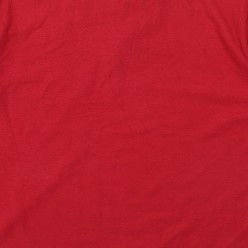 Kangol Mens Red  Cotton  Polo Size L Collared Pullover - Cymru