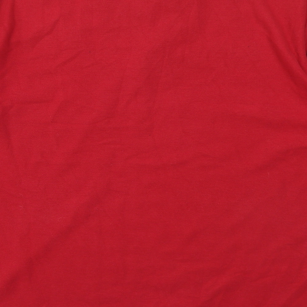 Kangol Mens Red  Cotton  Polo Size L Collared Pullover - Cymru