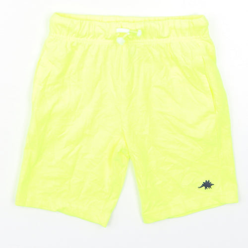 F&F Boys Yellow  Cotton Sweat Shorts Size 5-6 Years  Regular Drawstring