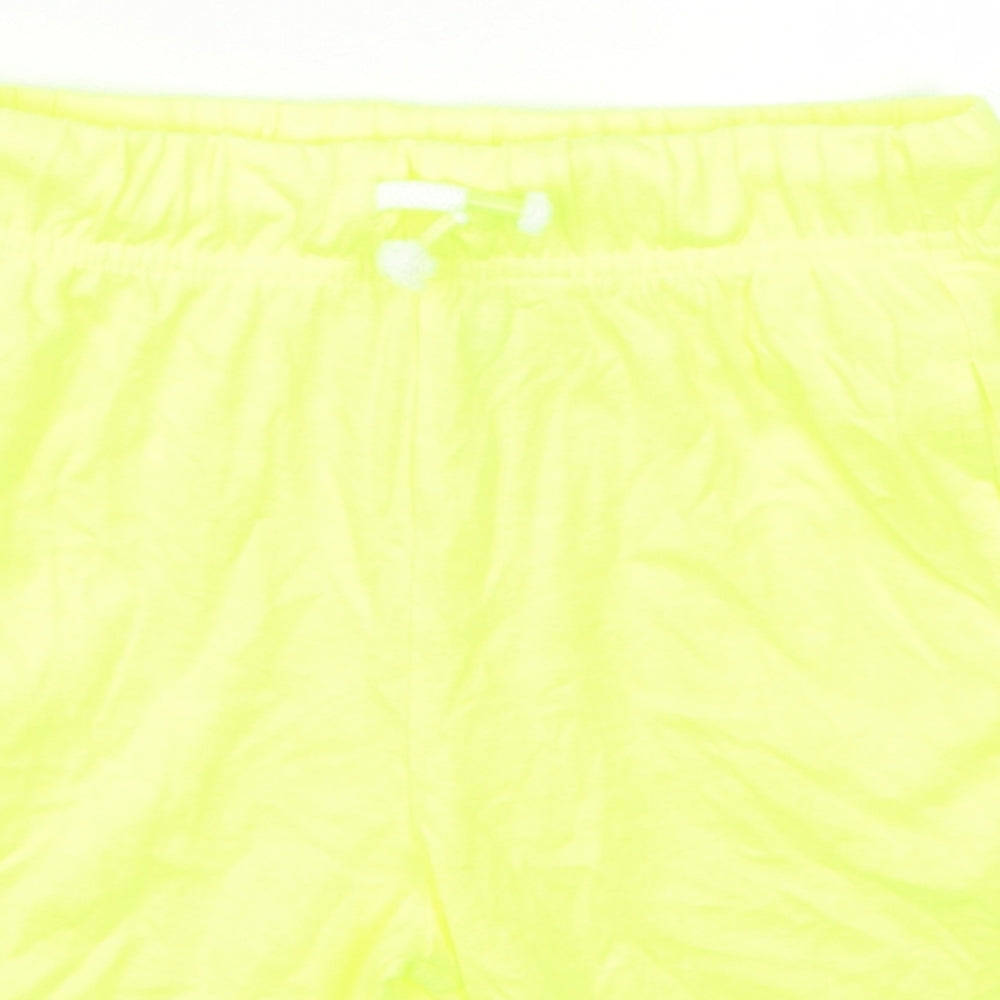 F&F Boys Yellow  Cotton Sweat Shorts Size 5-6 Years  Regular Drawstring