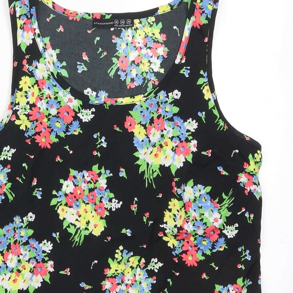 Atmosphere Womens Multicoloured Fair Isle Polyester Basic Tank Size 10 Round Neck