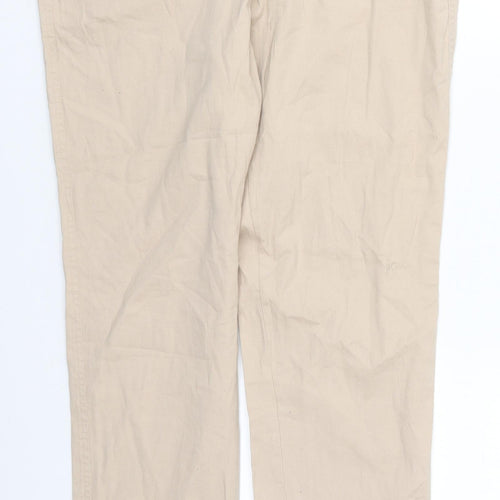 Epilogue Womens Beige  Cotton Trousers  Size 14 L30 in Regular Button