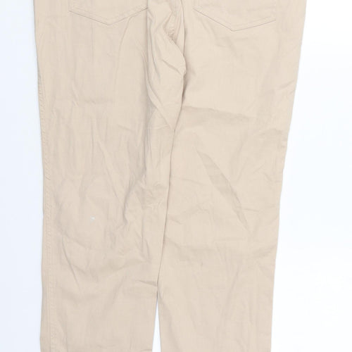Epilogue Womens Beige  Cotton Trousers  Size 14 L30 in Regular Button