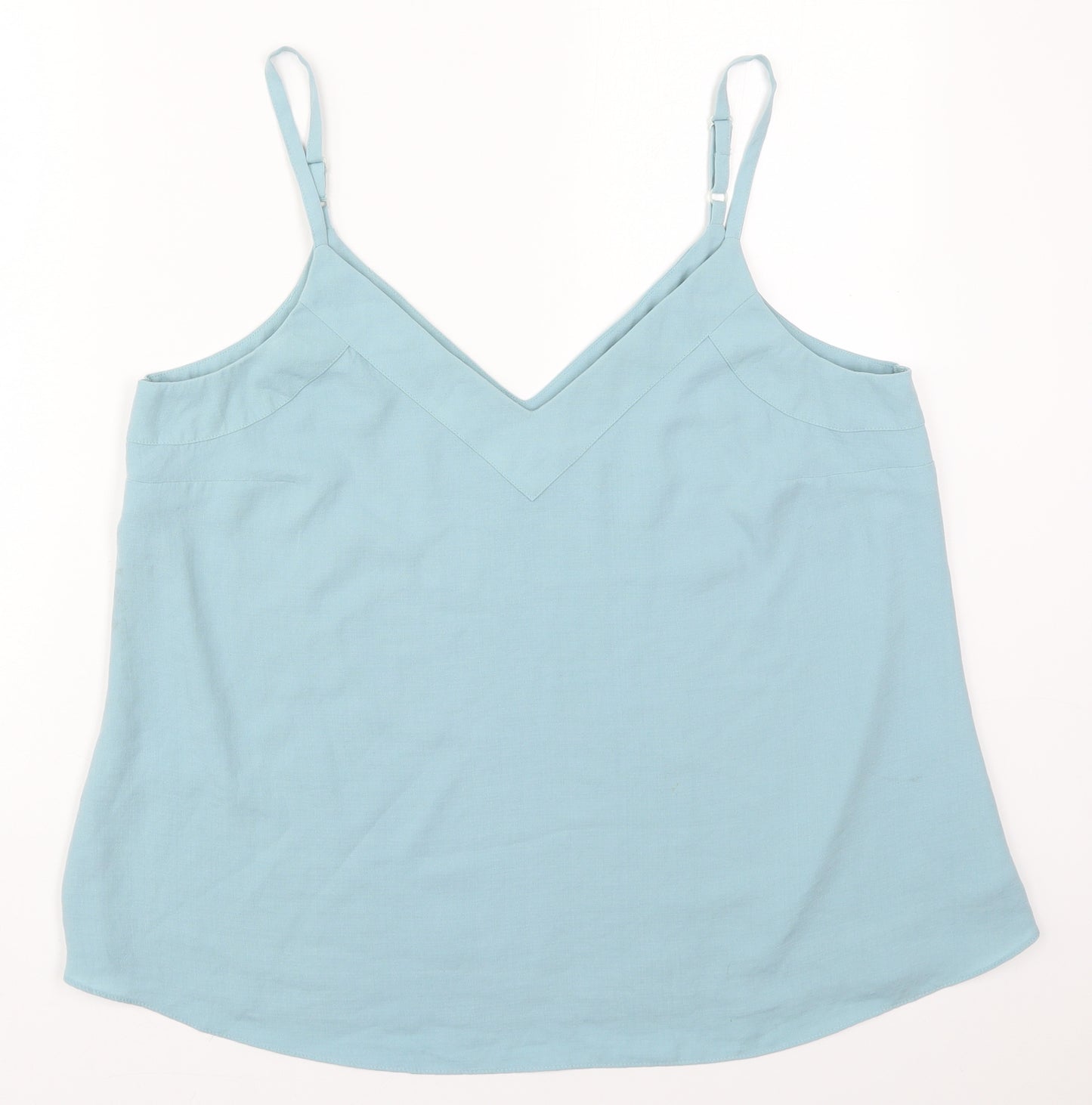George Womens Blue  Polyester Basic Tank Size 14 V-Neck