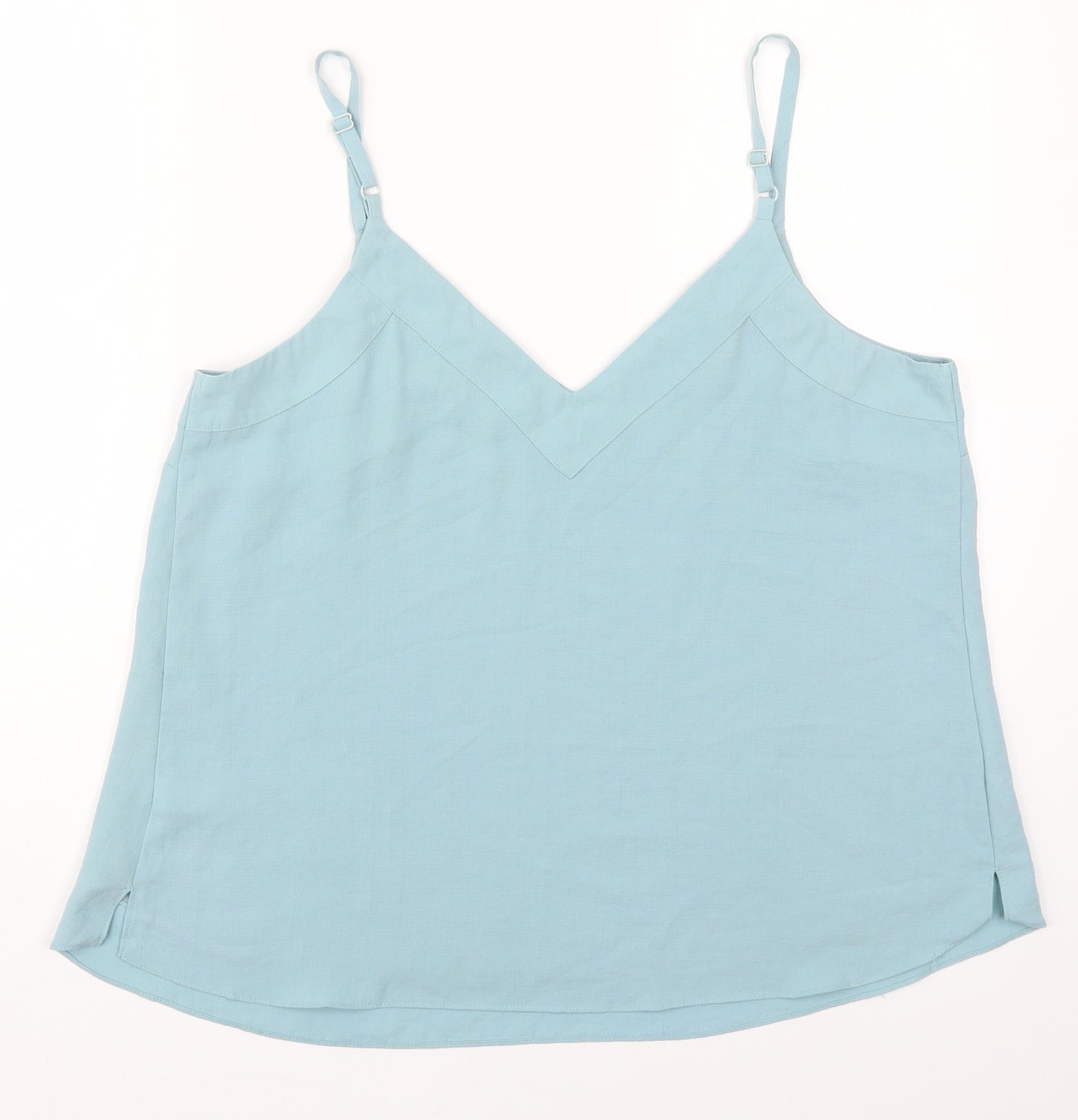 George Womens Blue  Polyester Basic Tank Size 14 V-Neck