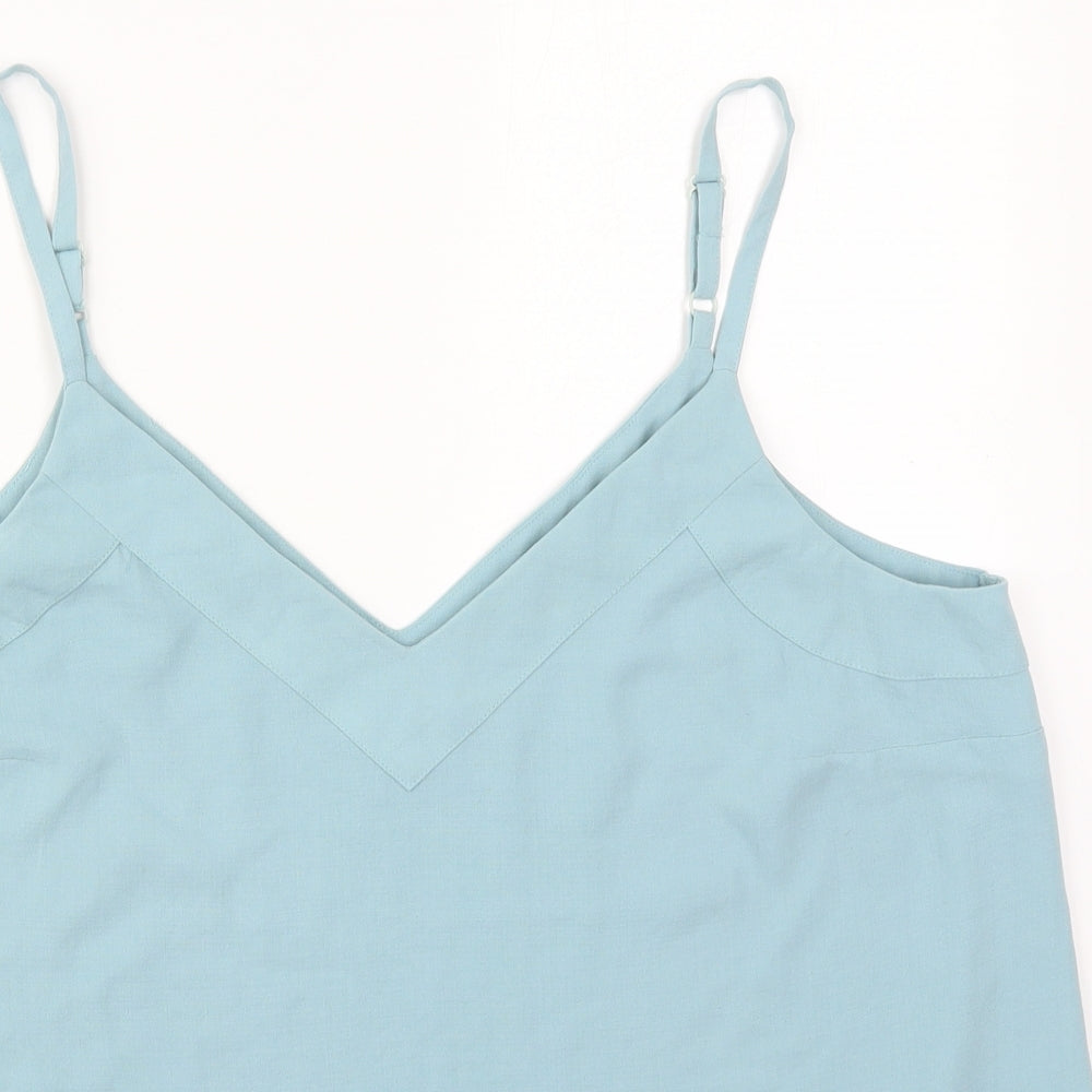 George Womens Blue  Polyester Basic Tank Size 14 V-Neck