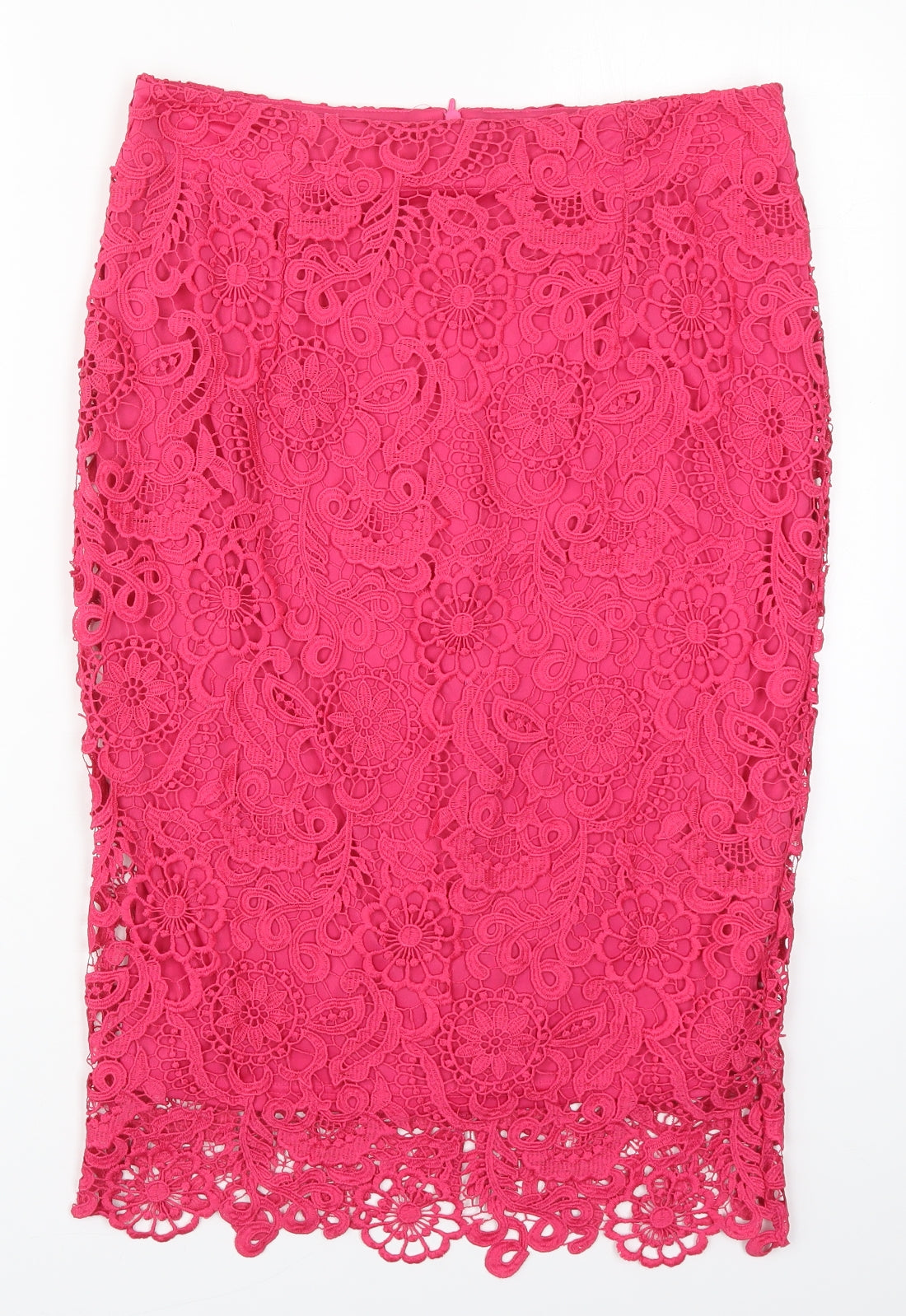 Fenn Wright Manson Womens Pink  Polyester Straight & Pencil Skirt Size 12   Zip