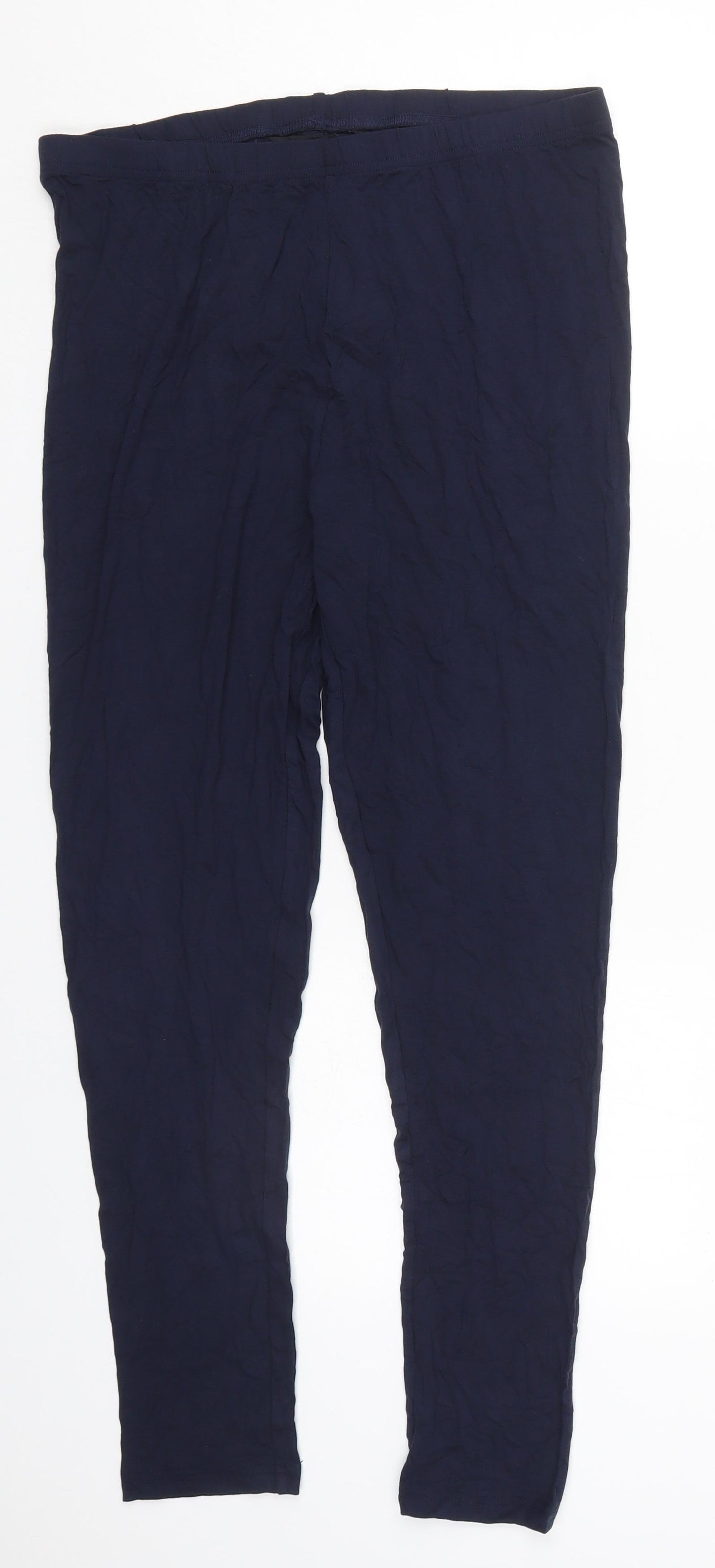 Yours Womens Blue  Viscose Carrot Leggings Size 18 L27 in