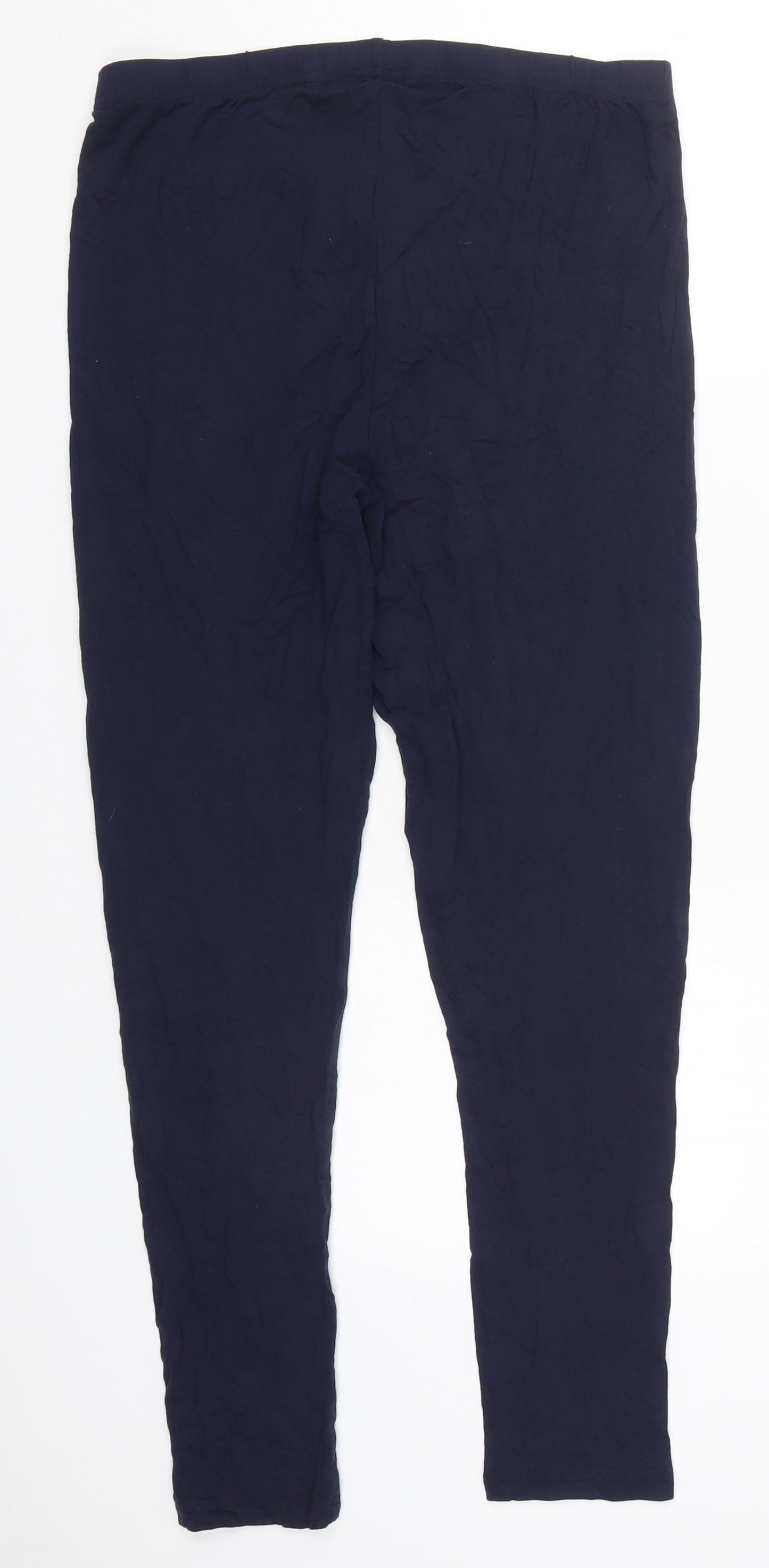 Yours Womens Blue  Viscose Carrot Leggings Size 18 L27 in