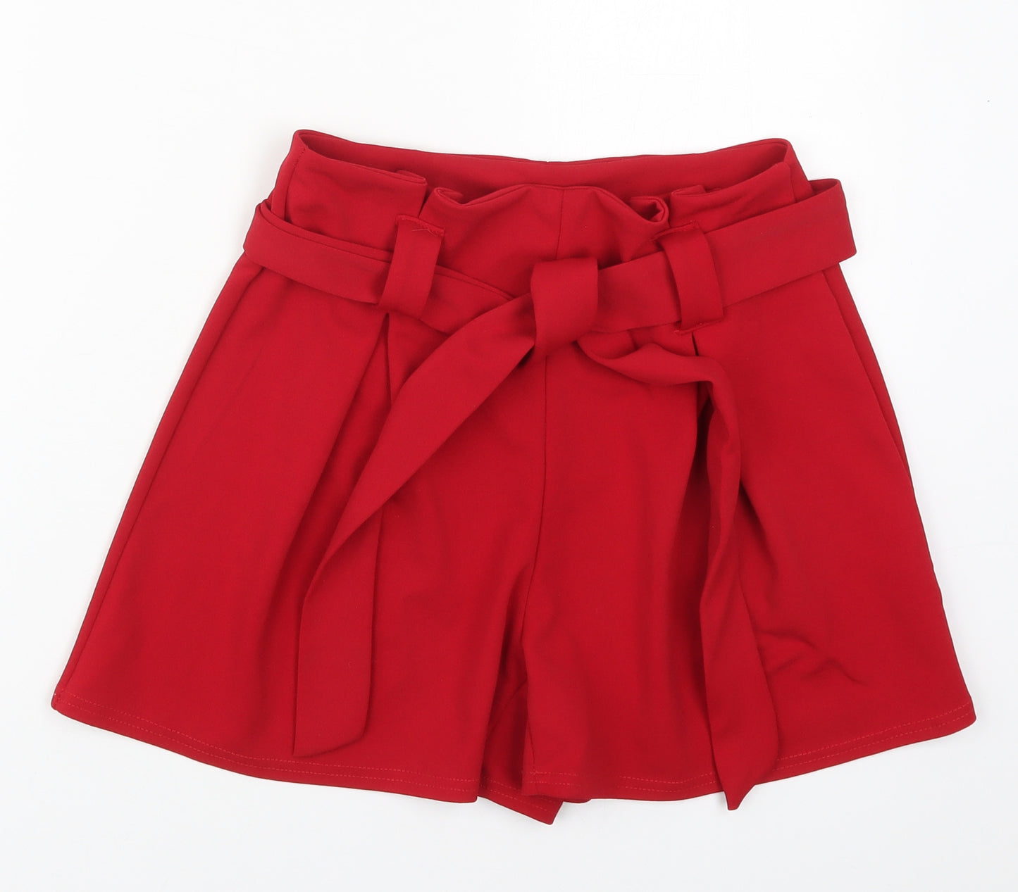 New Look Womens Red  Polyester Mom Shorts Size 10 L4 in Regular