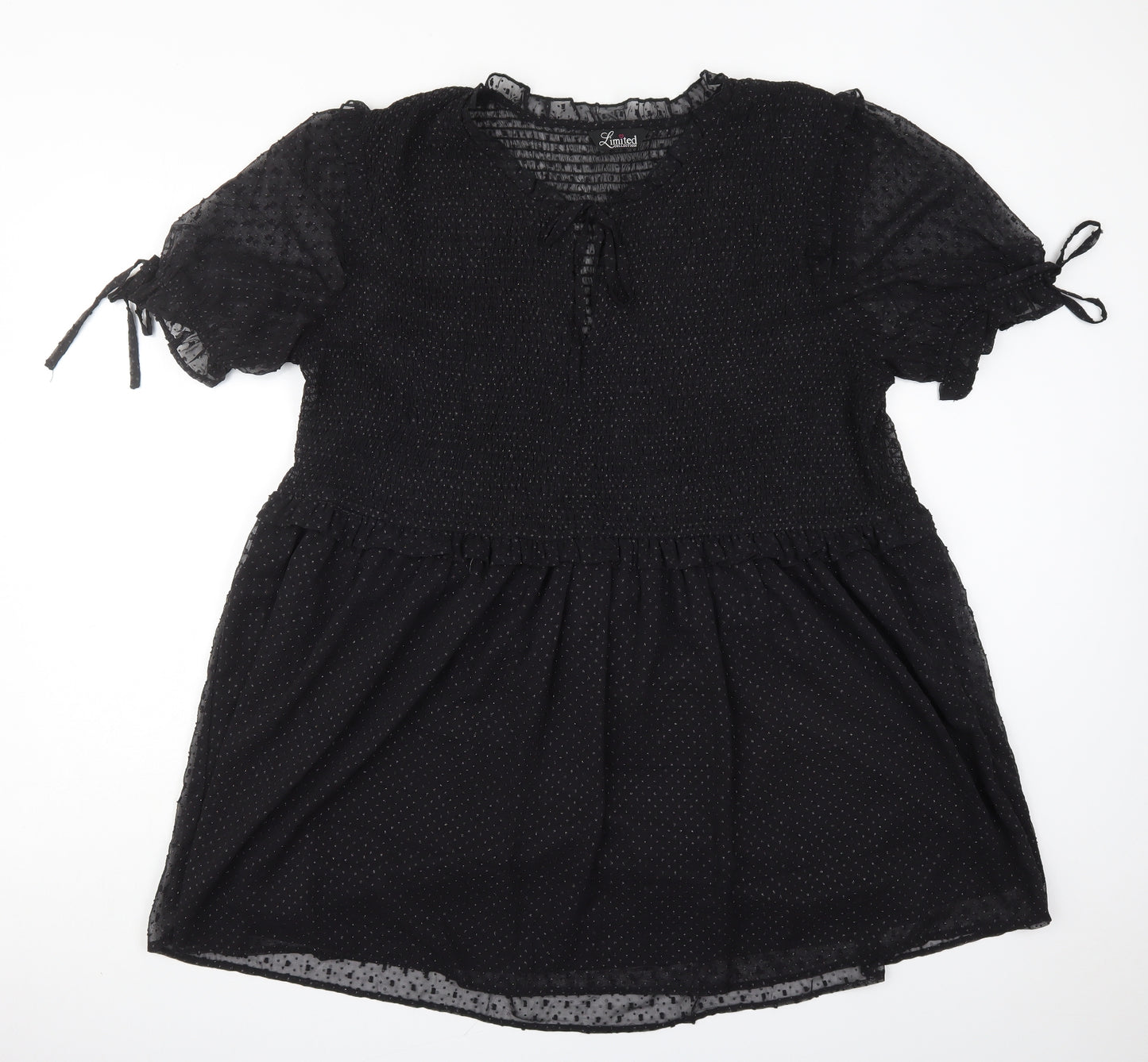 Yours Womens Black  Polyester Skater Dress  Size 26  Round Neck Pullover