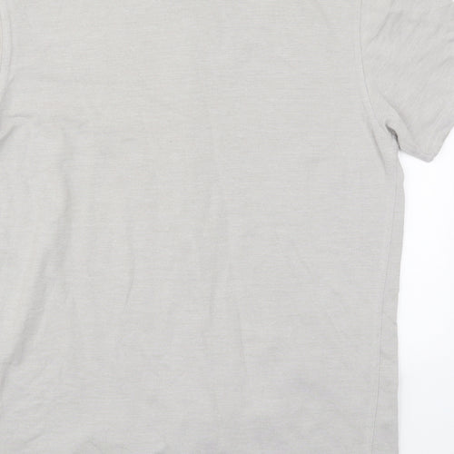Matalan Mens Grey  Cotton  Button-Up Size M Round Neck Button