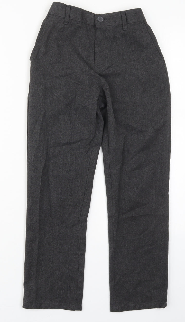 NEXT Boys Grey  Polyester Dress Pants Trousers Size 10 Years  Regular Button