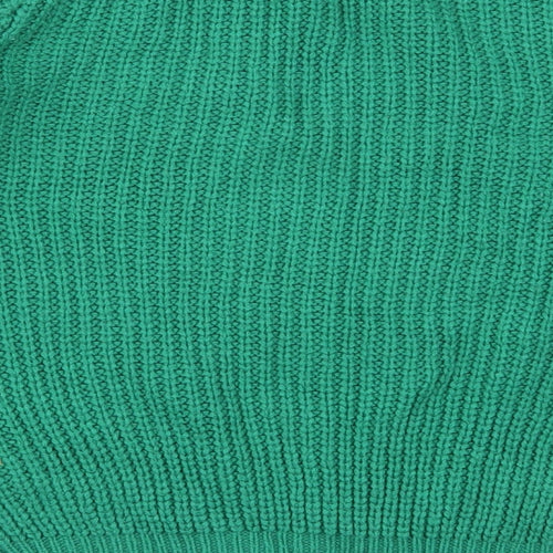 Primark Girls Green Round Neck  Acrylic Pullover Jumper Size 10-11 Years  Pullover